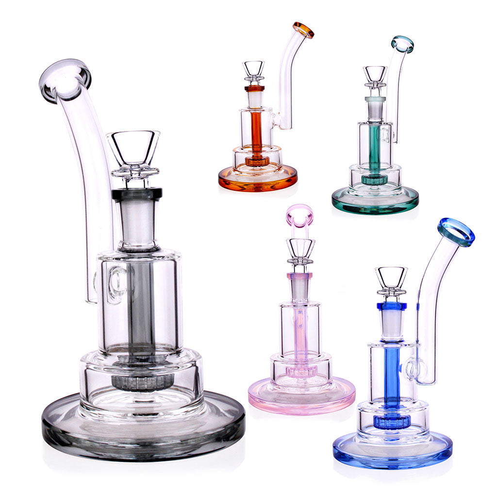 Stacked Chamber Showerhead Perc Bong