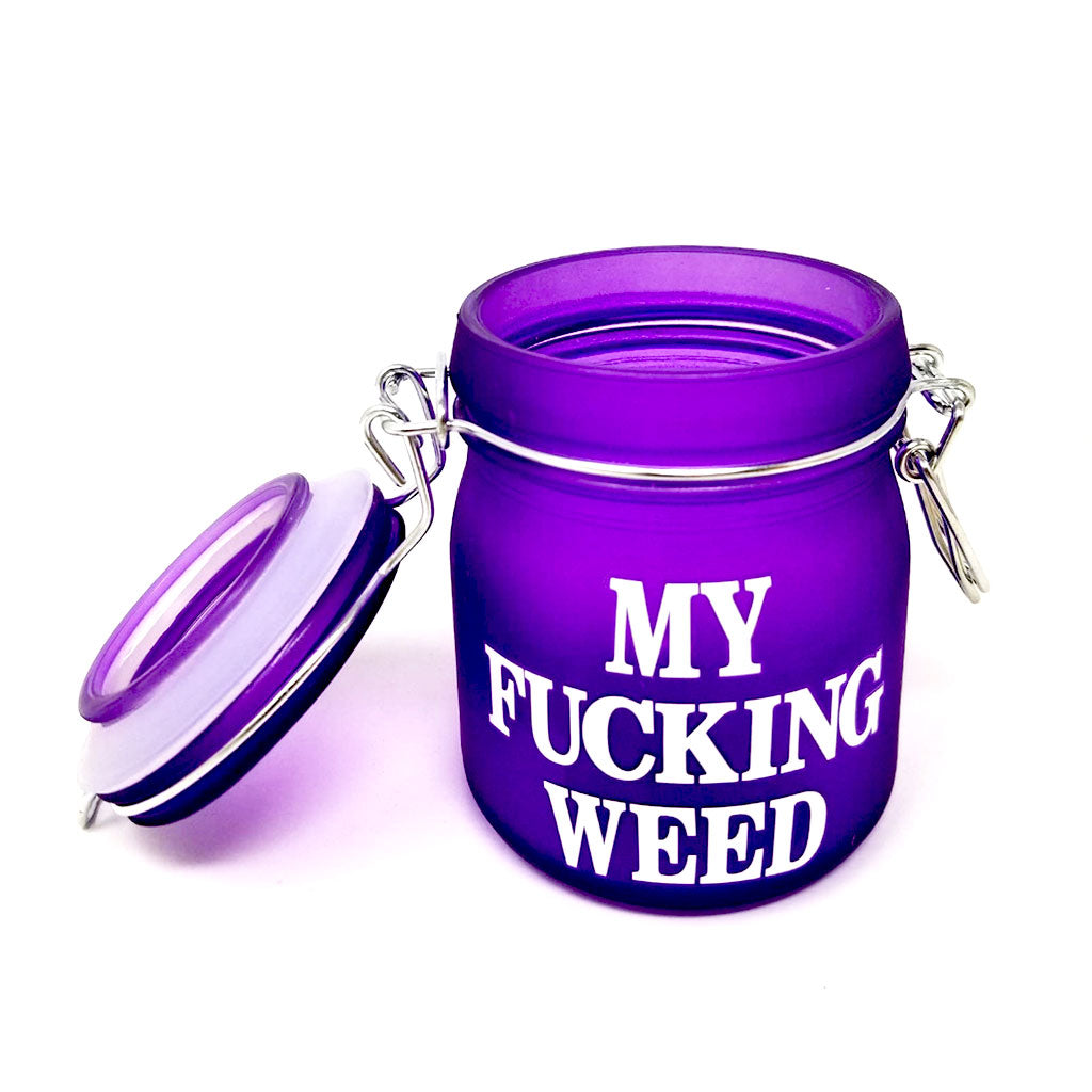 My Fucking Weed Clamp Lid Stash Jar