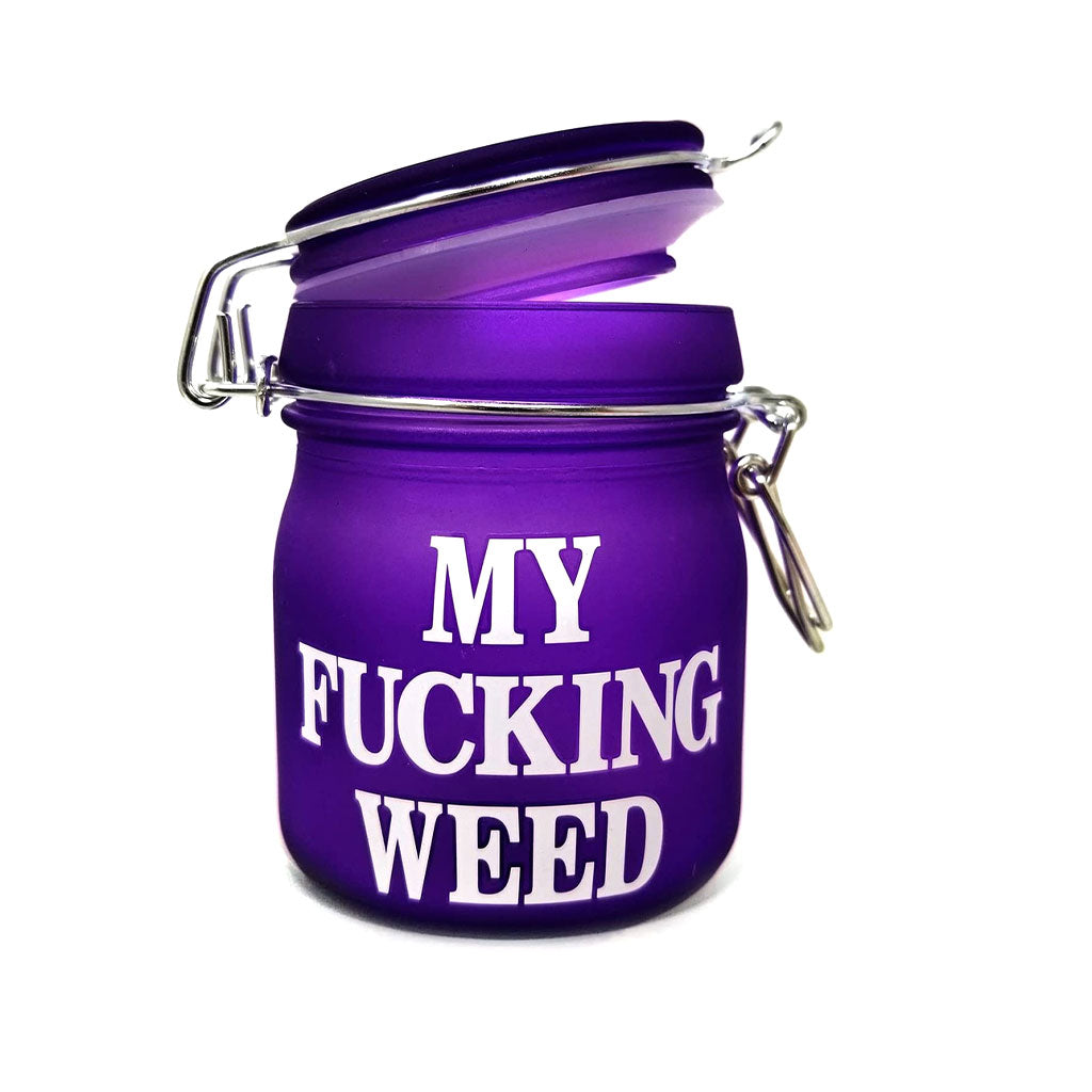 My Fucking Weed Clamp Lid Stash Jar