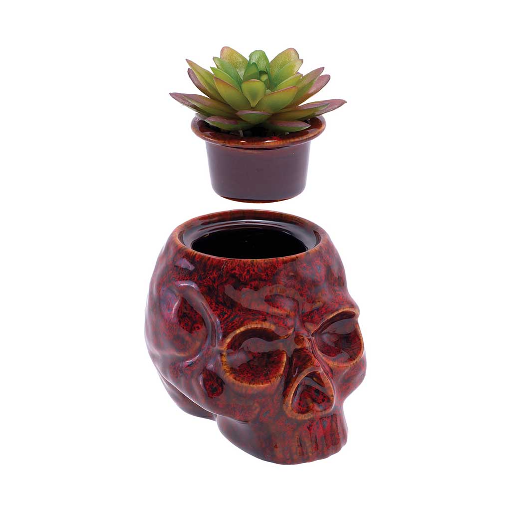 Skull Planter Stash Jar