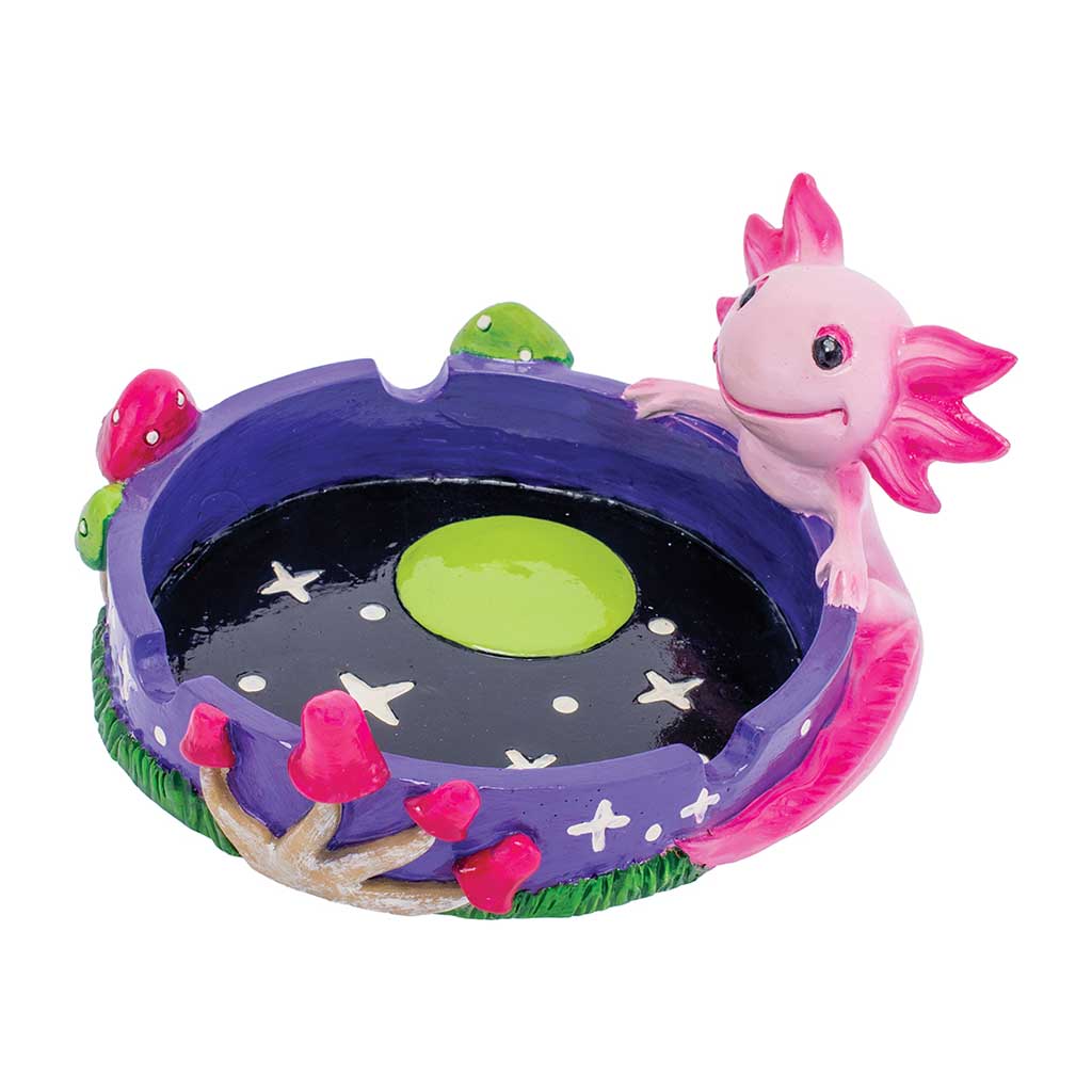 Pink Axolotl Star & Mushroom Ashtray
