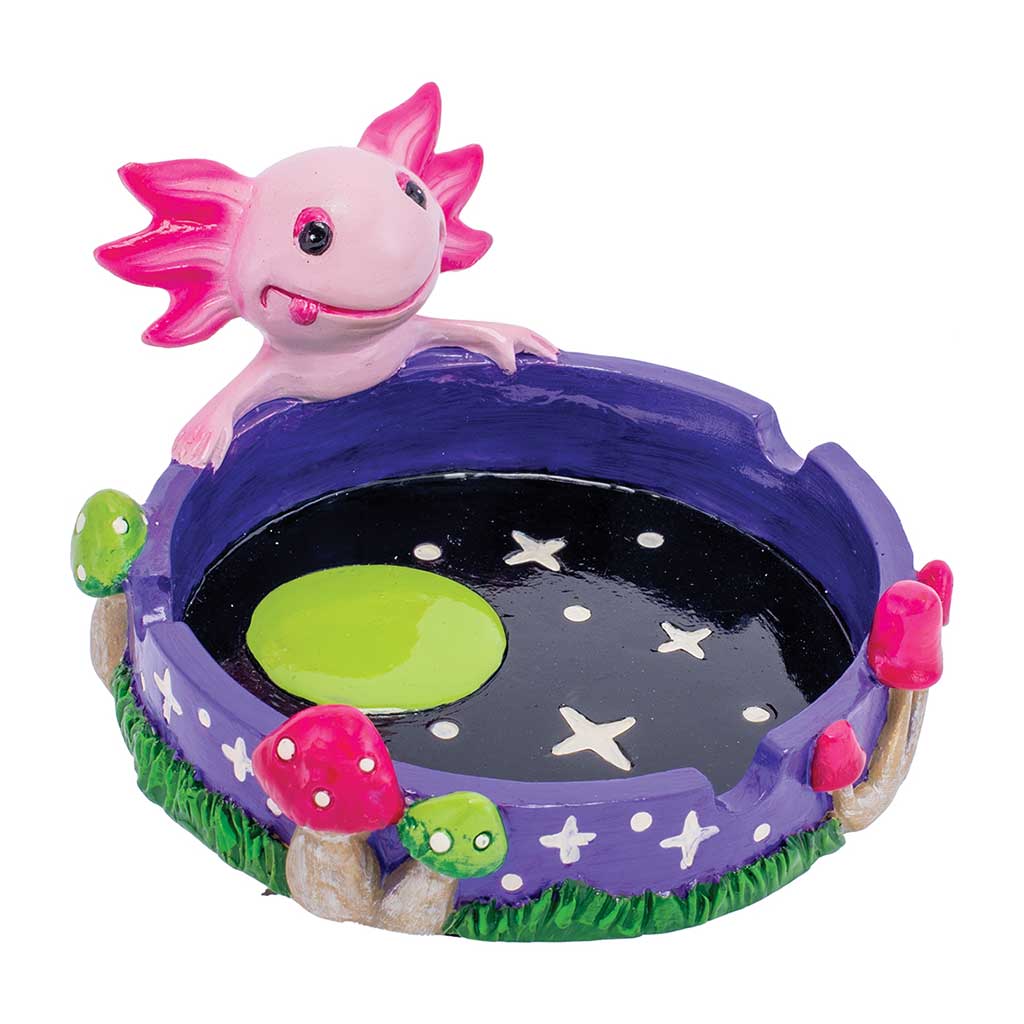 Pink Axolotl Star & Mushroom Ashtray