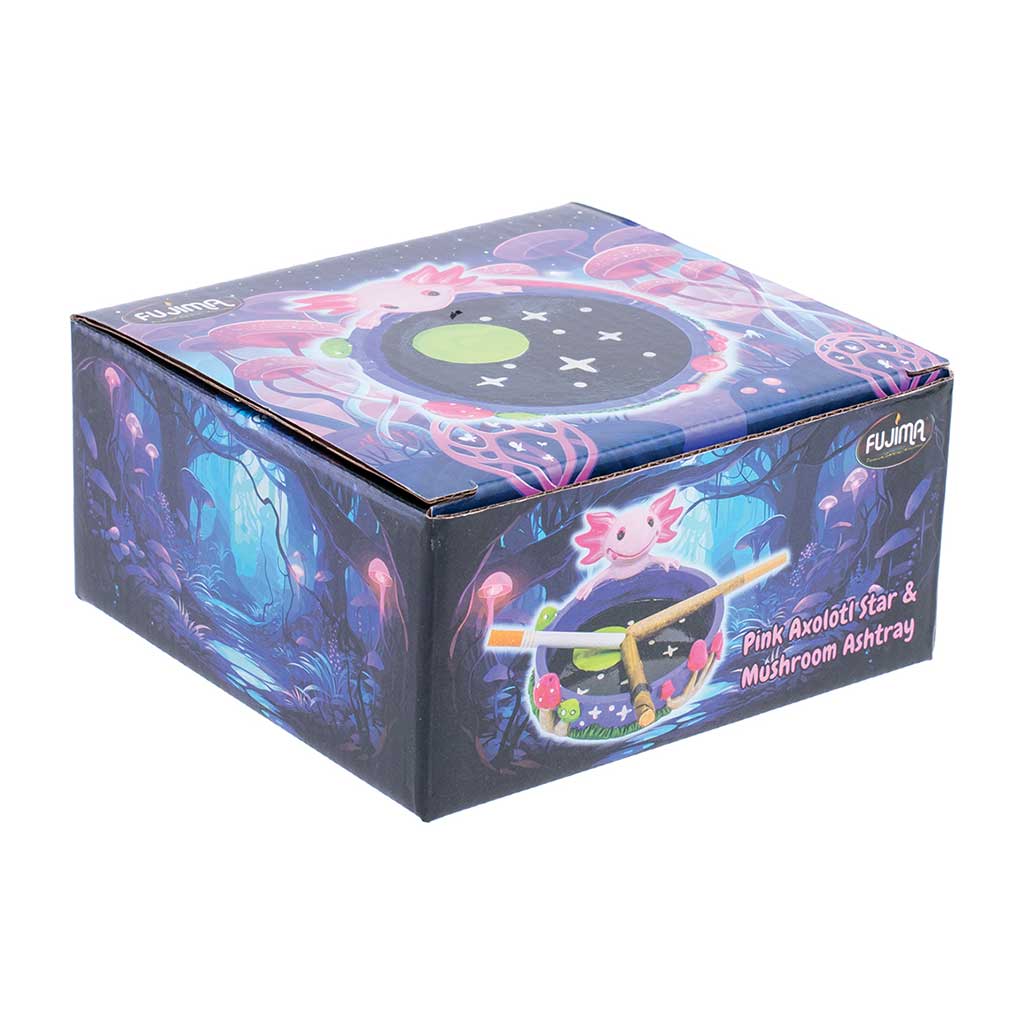 Pink Axolotl Star & Mushroom Ashtray