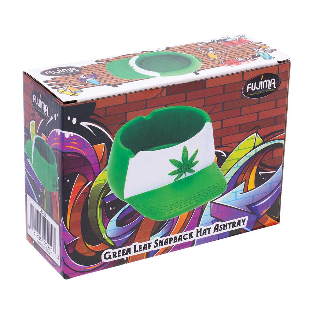 Green Leaf Snapback Hat Ashtray
