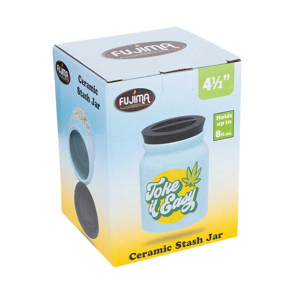 Large Ceramic Stash Jar - Toke It Easy