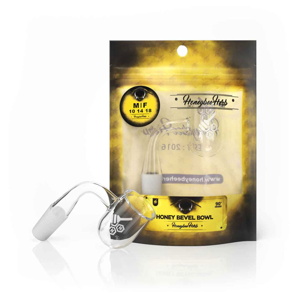 Honey Bevel Bowl Quartz Banger - 90° Degree