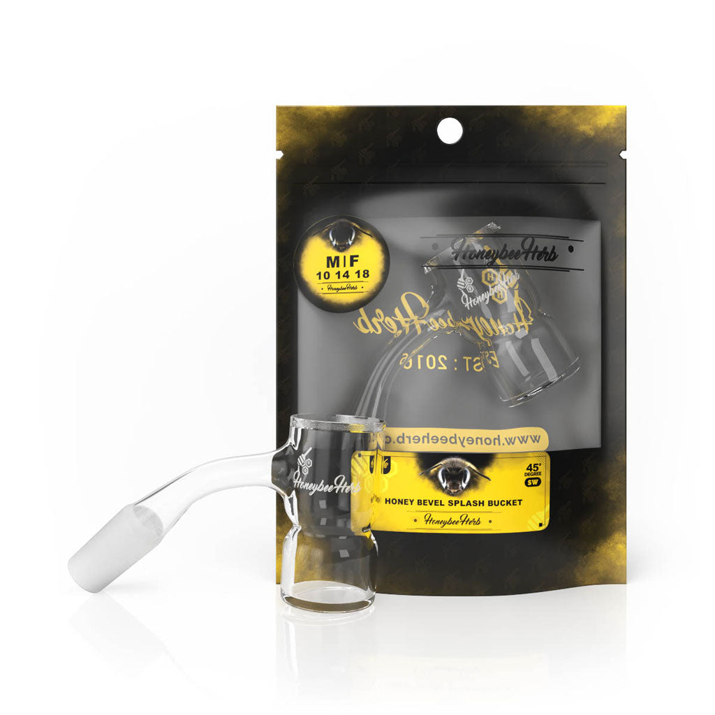 Honey Bevel Splash Bucket Quartz Banger - 45° Degree | Bl