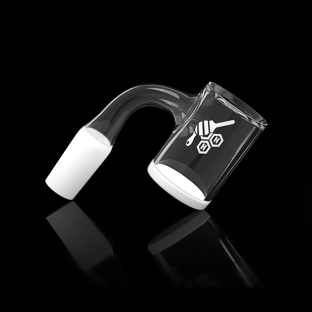 Honey & Milk Bevel Quartz Banger- 90° Degree | Bl