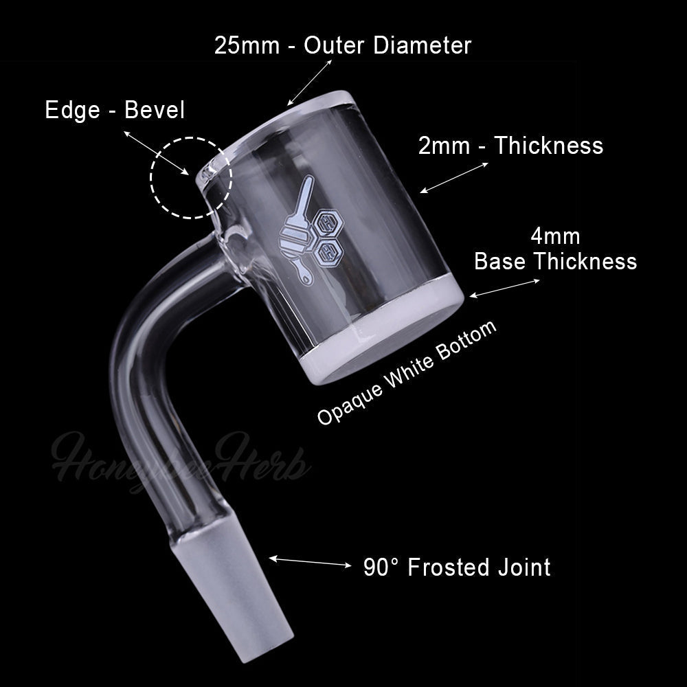 Honey & Milk Bevel Quartz Banger - 90° Degree | Yl