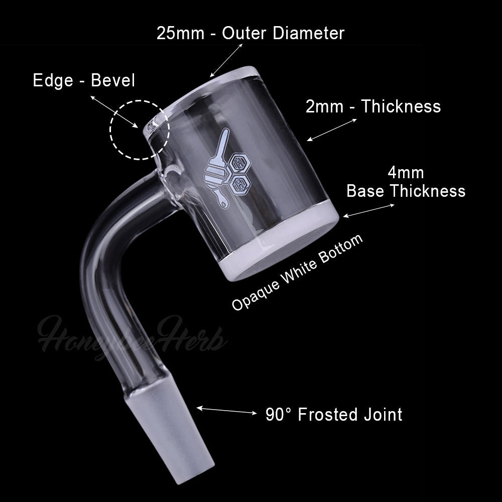 Honey & Milk Bevel Quartz Banger - 90° Degree