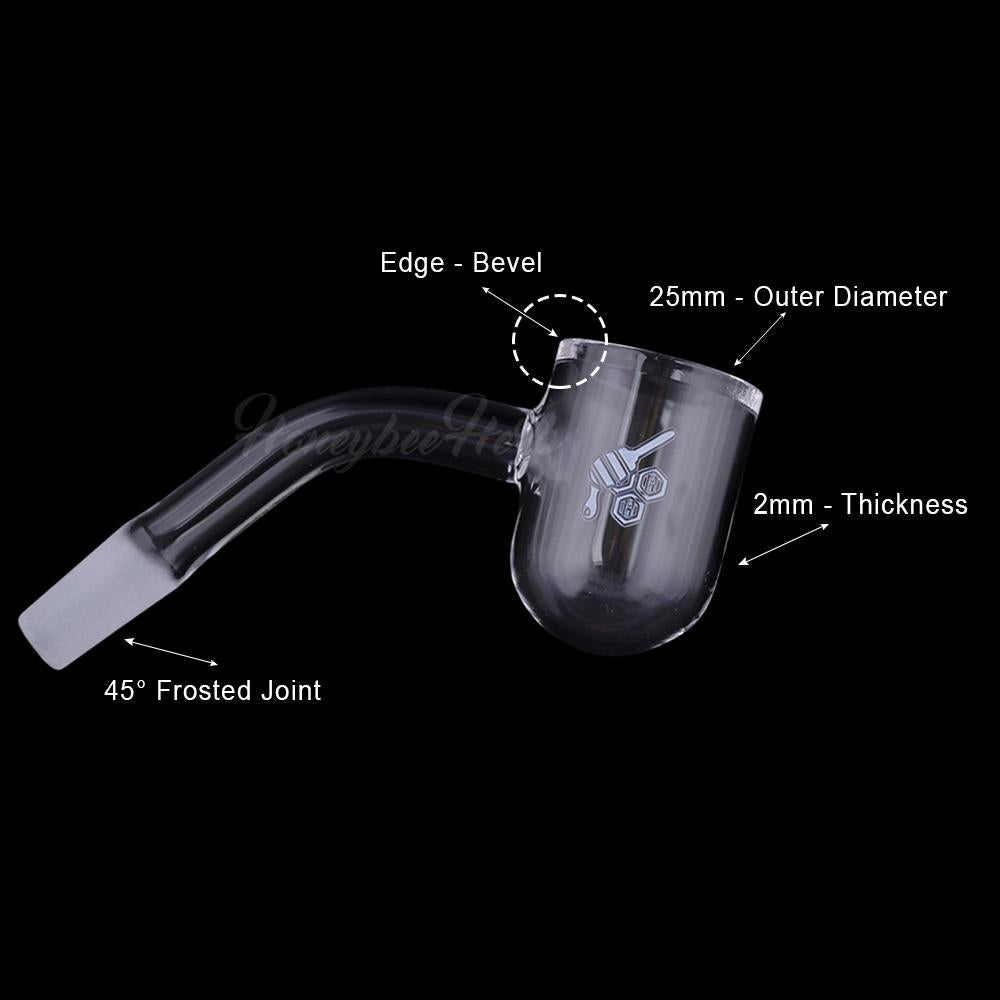 Honey Bevel Bowl Quartz Banger - 45° Degree