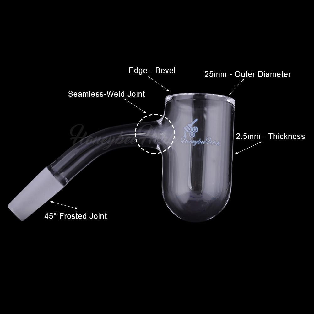 Honey Bevel Deep Bowl Quartz Banger - 45° Degree | Bl