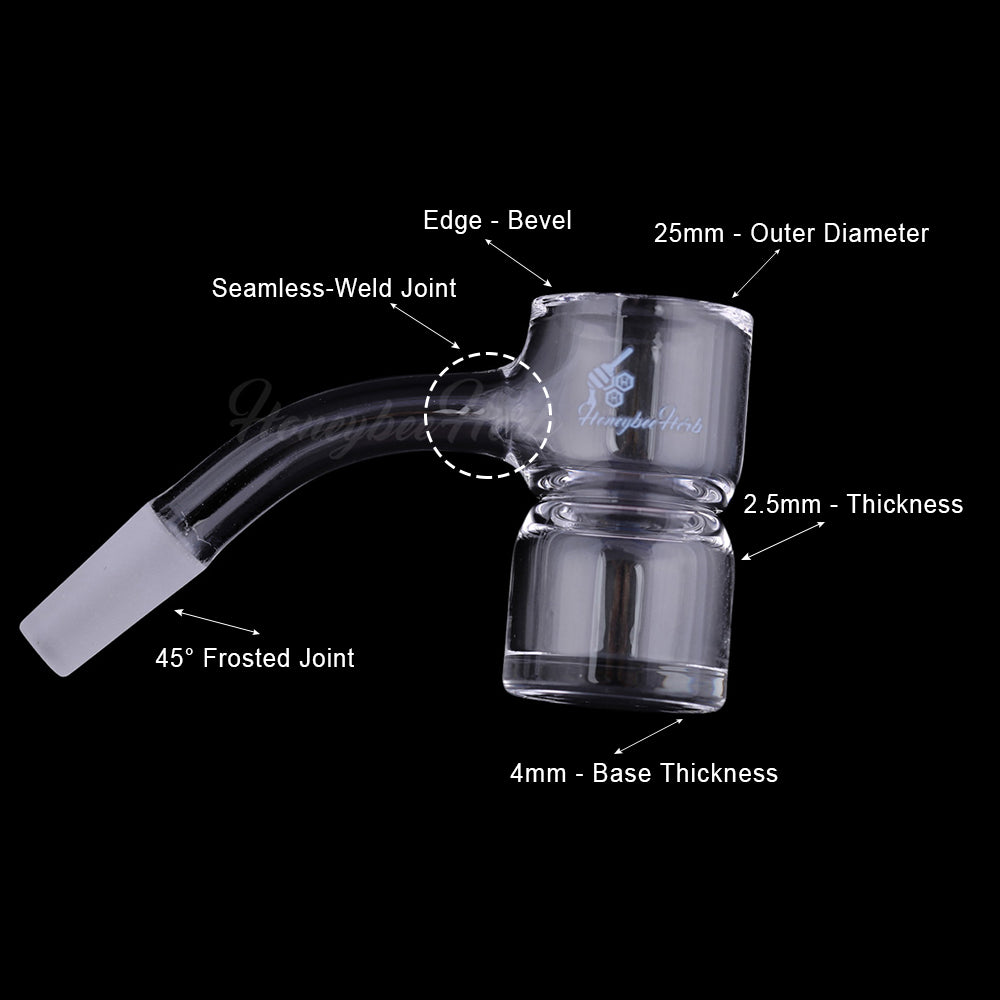Honey Bevel Splash Bucket Quartz Banger - 45° Degree | Bl