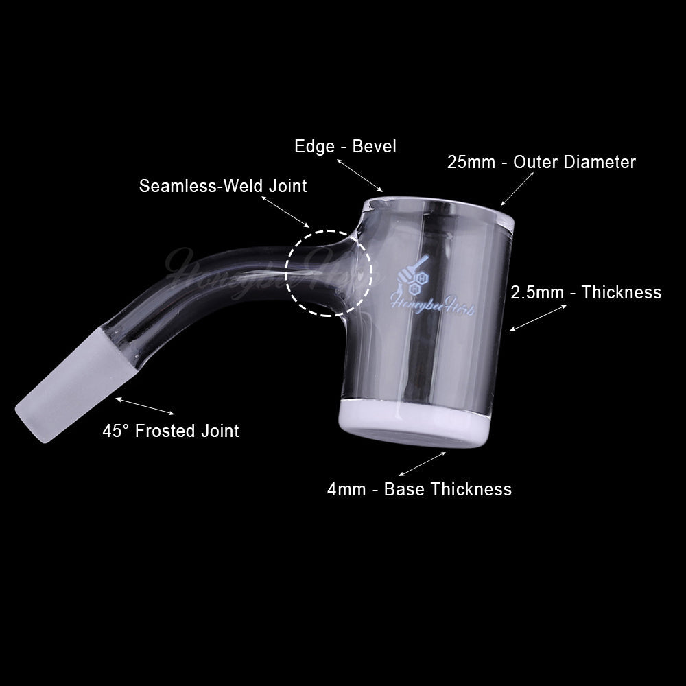 Honey & Milk Bevel Quartz Banger - 45° Degree | Bl