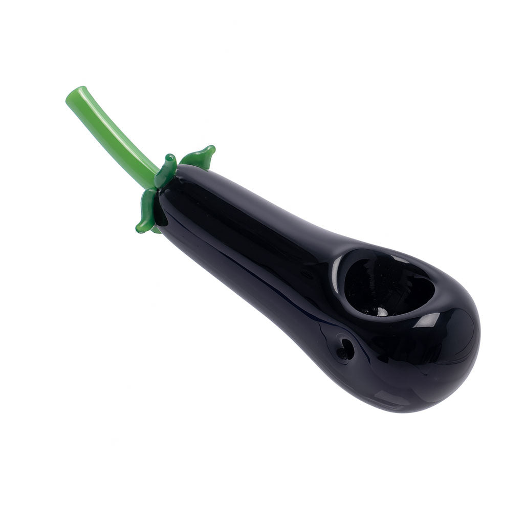 Eggplant Glass Hand Pipe