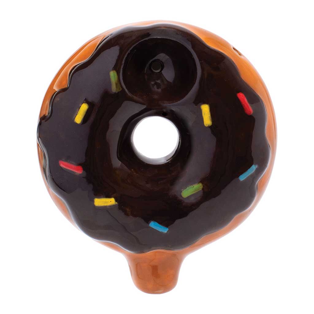Chocolate Donut Ceramic Pipe - Wacky Bowlz