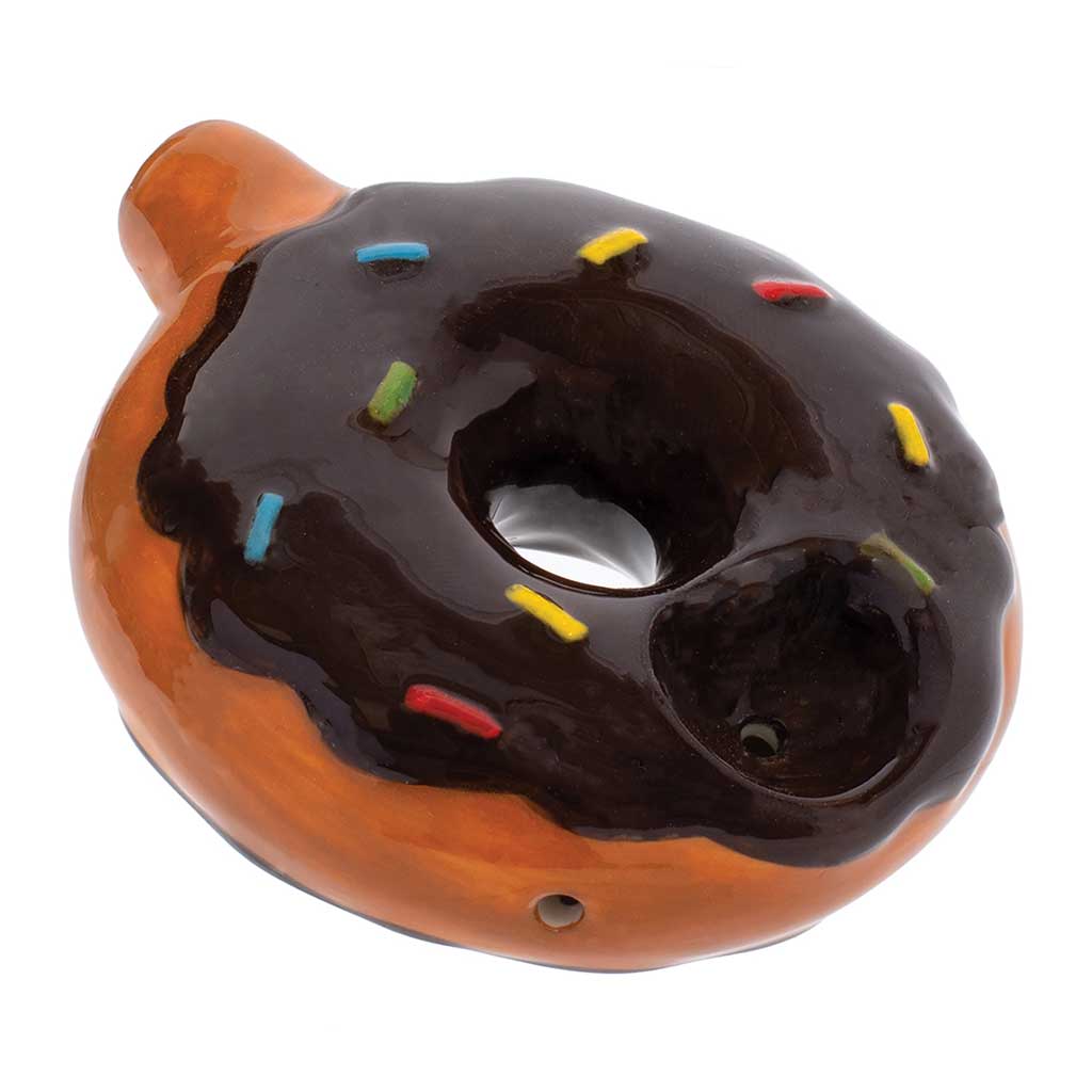 Chocolate Donut Ceramic Pipe - Wacky Bowlz