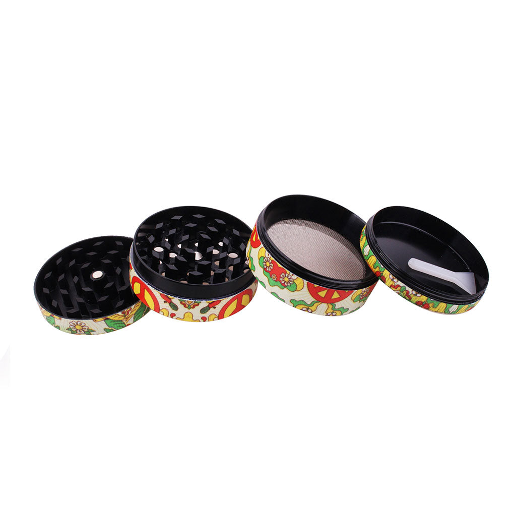 Colorful Psychedelic Peace Symbol 4-Piece Grinder