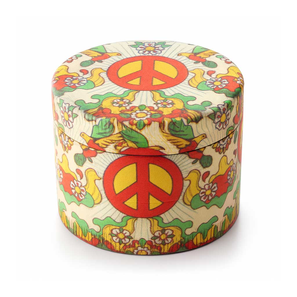 Colorful Psychedelic Peace Symbol 4-Piece Grinder