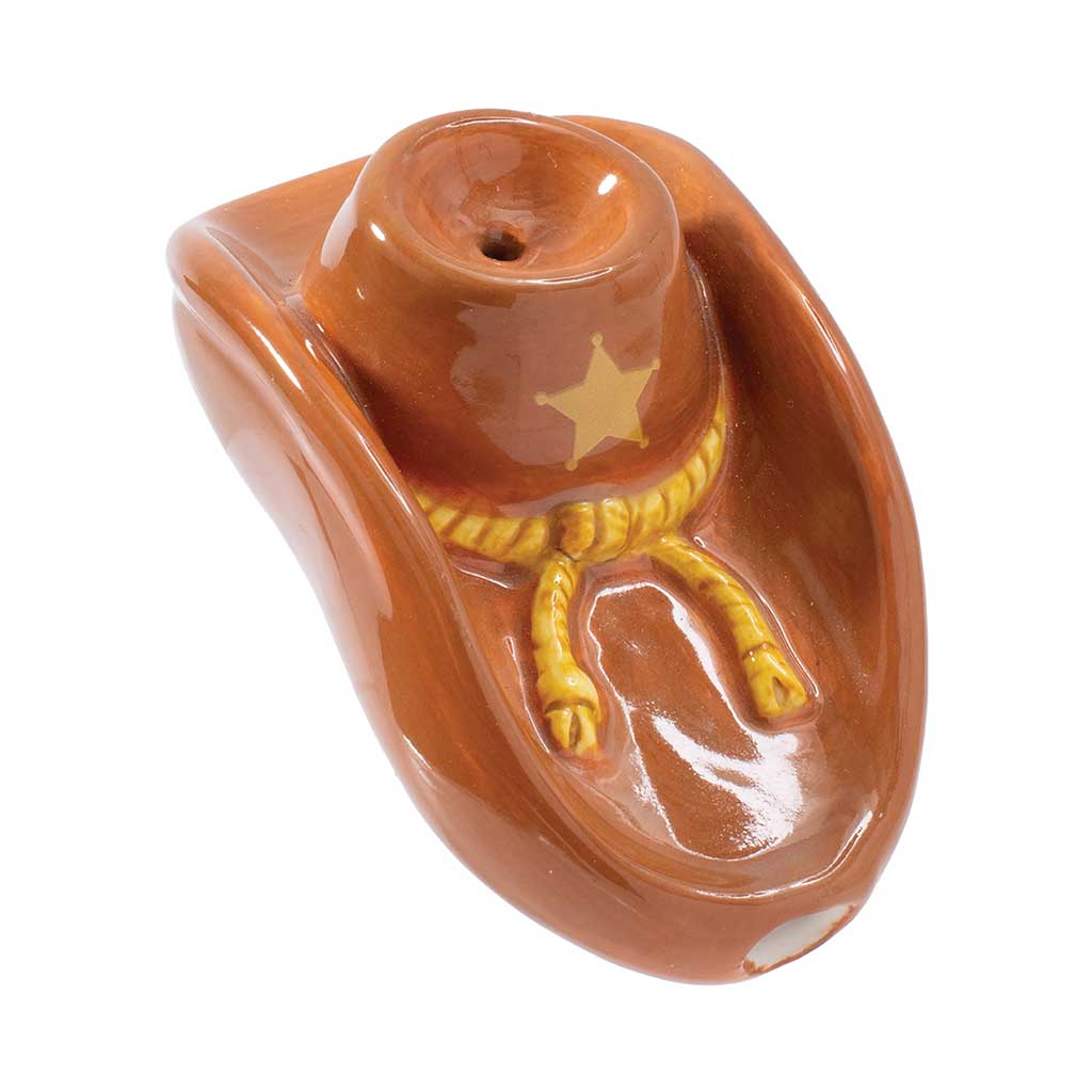 Cowboy Hat Ceramic Pipe
