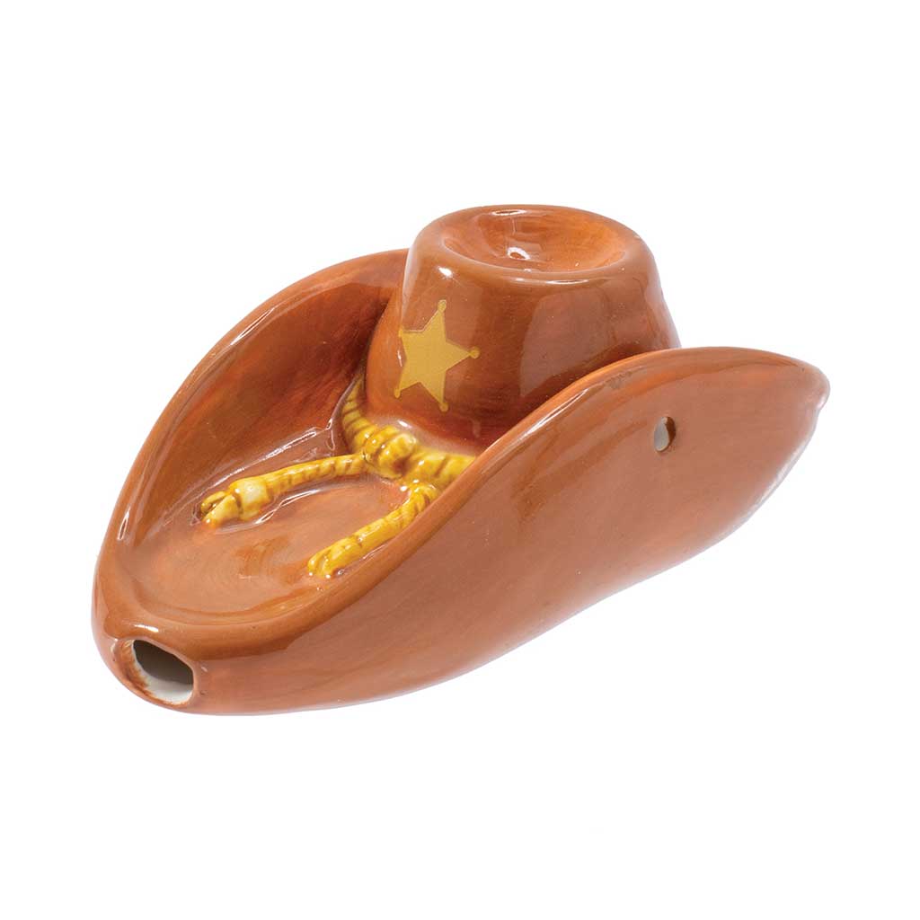 Cowboy Hat Ceramic Pipe