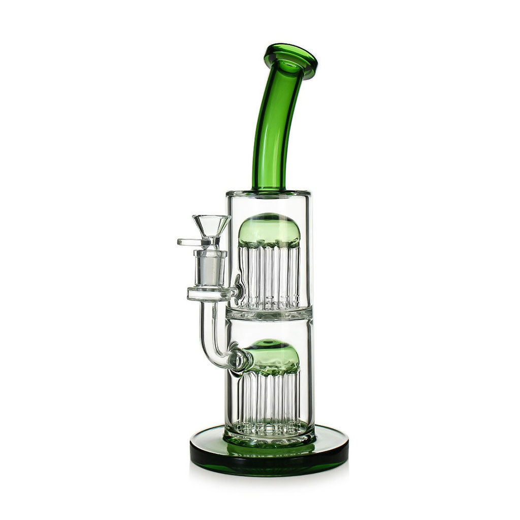 Double Tree Perc Bent Neck Bong