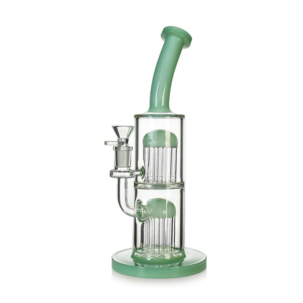 Double Tree Perc Bent Neck Bong