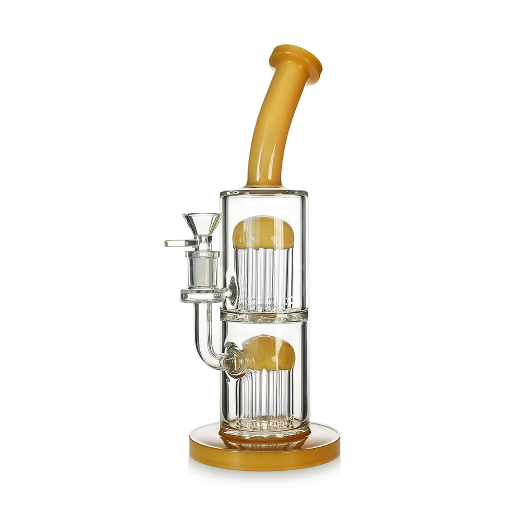 Double Tree Perc Bent Neck Bong