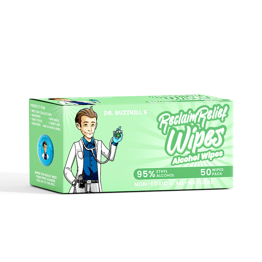 Dr. Buzzkill'S Reclaim Relief Wipes - All Natural Ethanol Alcohol 50 Count
