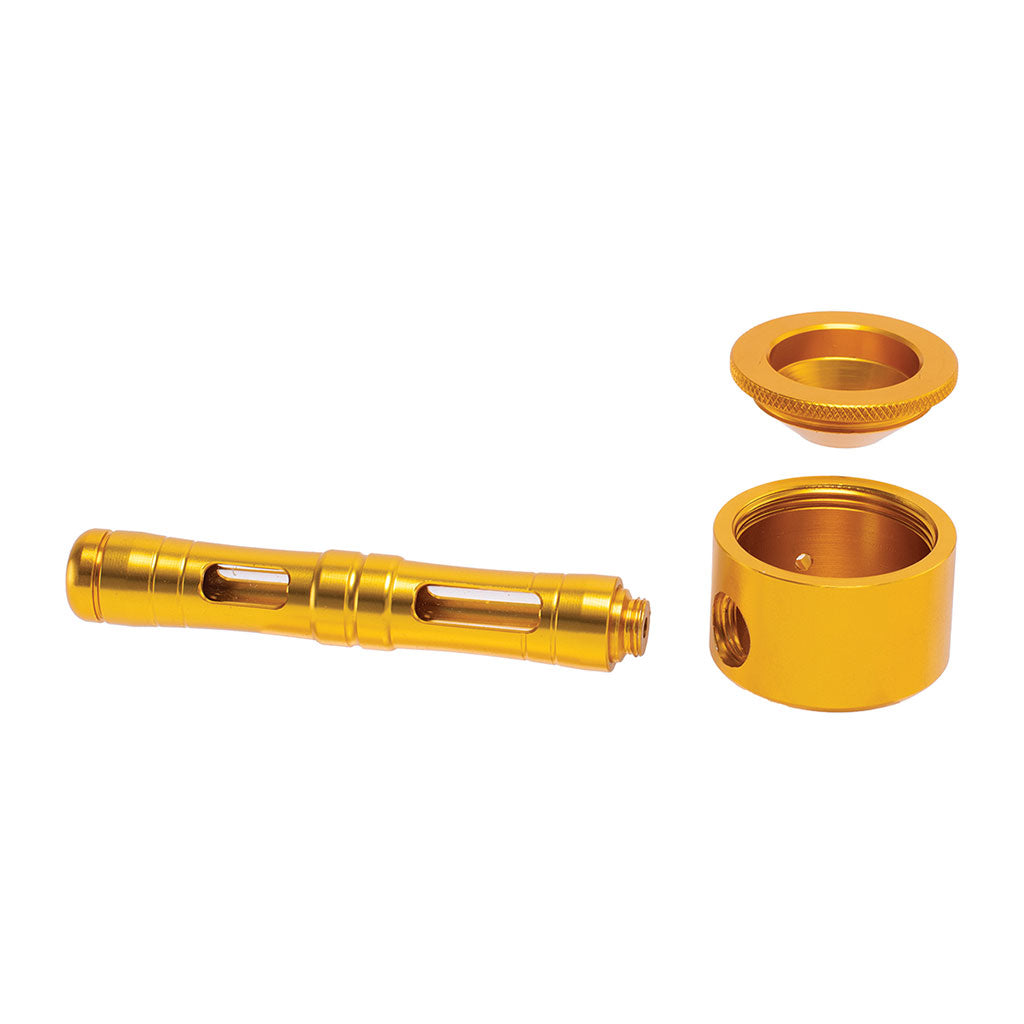 Flat Chamber Aluminum Glass Smoking Pipe