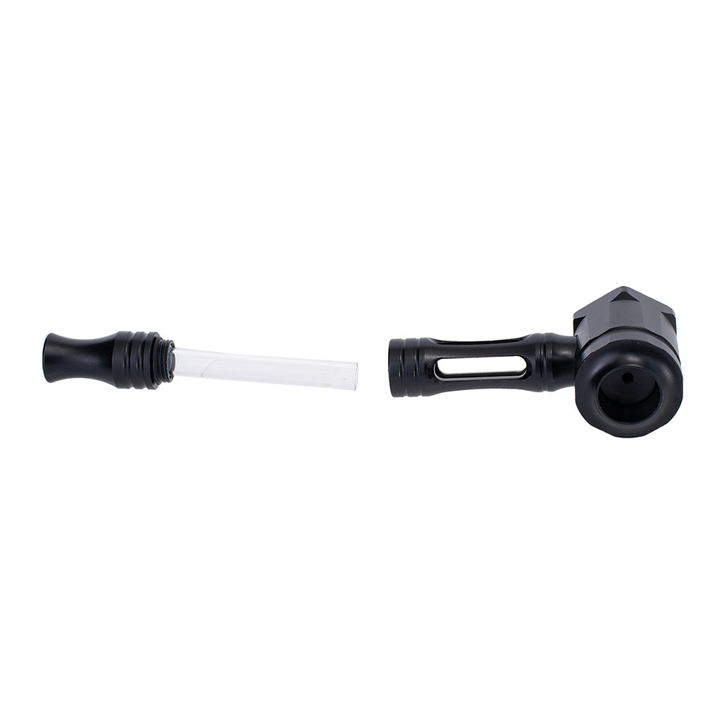 Hex Chamber Aluminum Glass Pipe