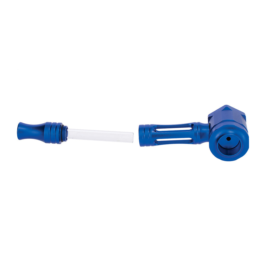 Hex Chamber Aluminum Glass Pipe