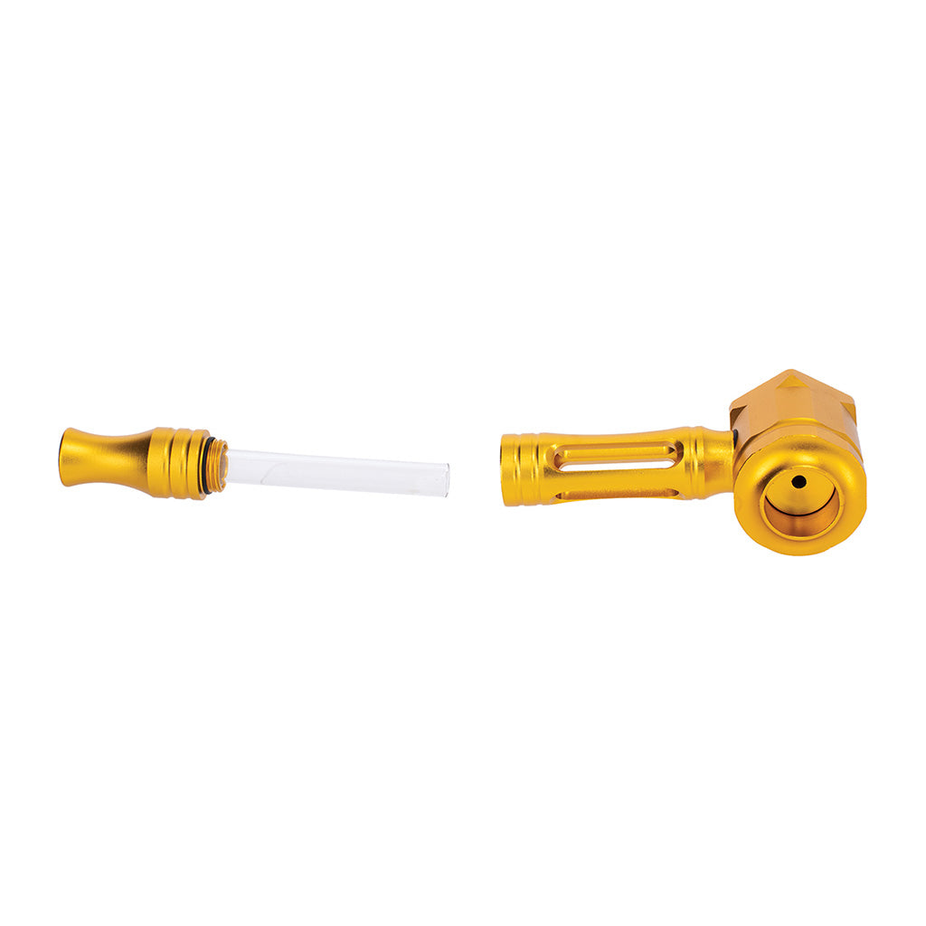 Hex Chamber Aluminum Glass Pipe