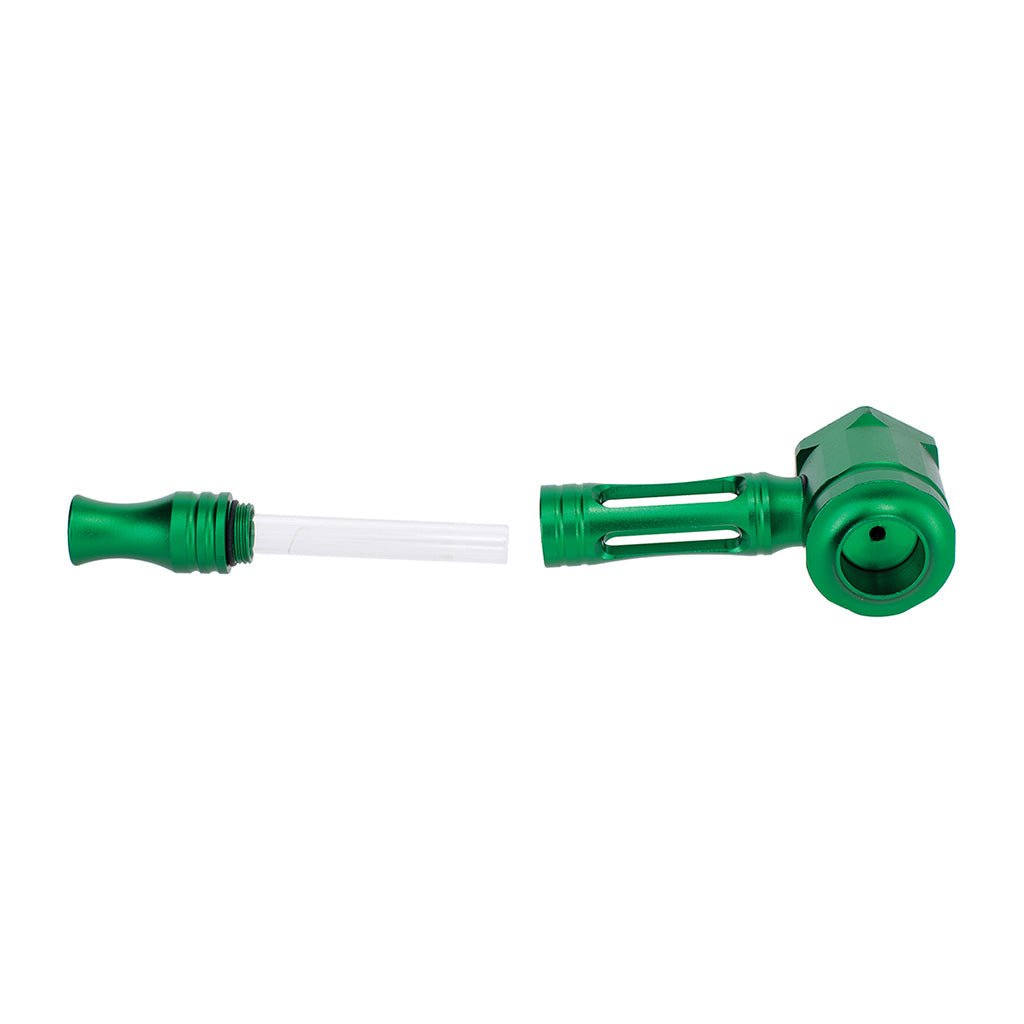 Hex Chamber Aluminum Glass Pipe
