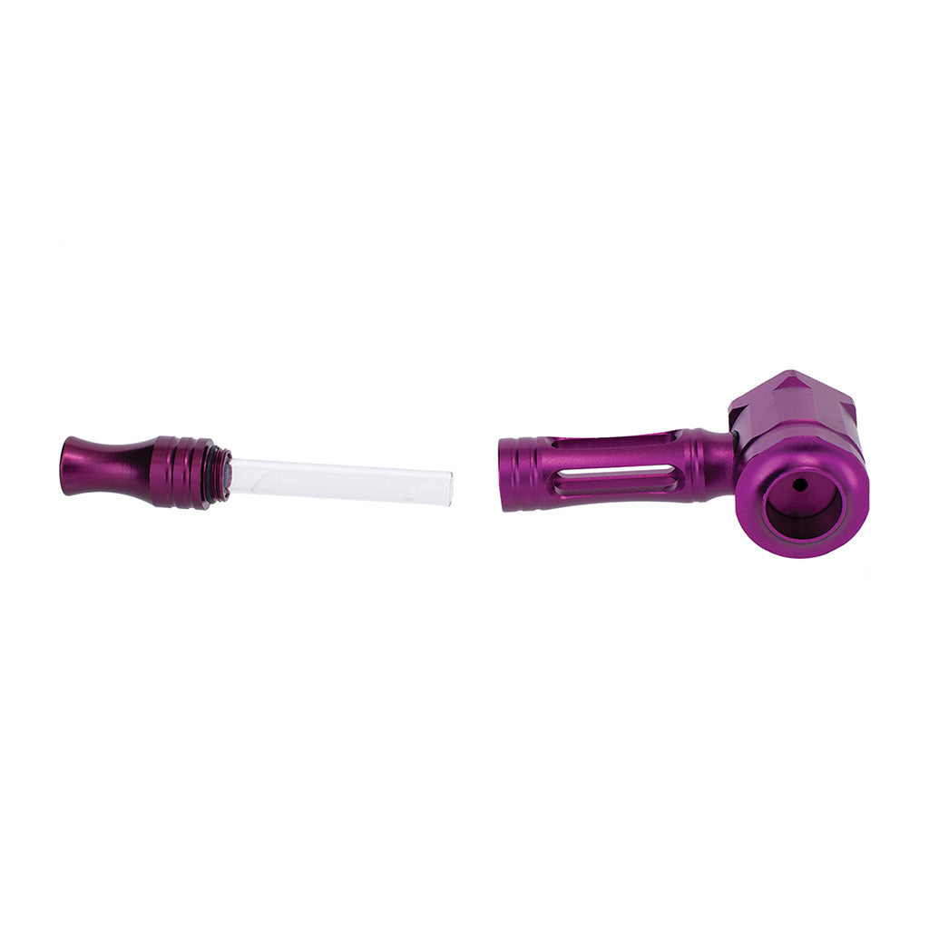 Hex Chamber Aluminum Glass Pipe