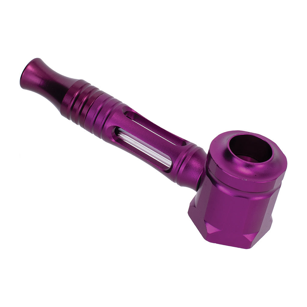 Hex Chamber Aluminum Glass Pipe