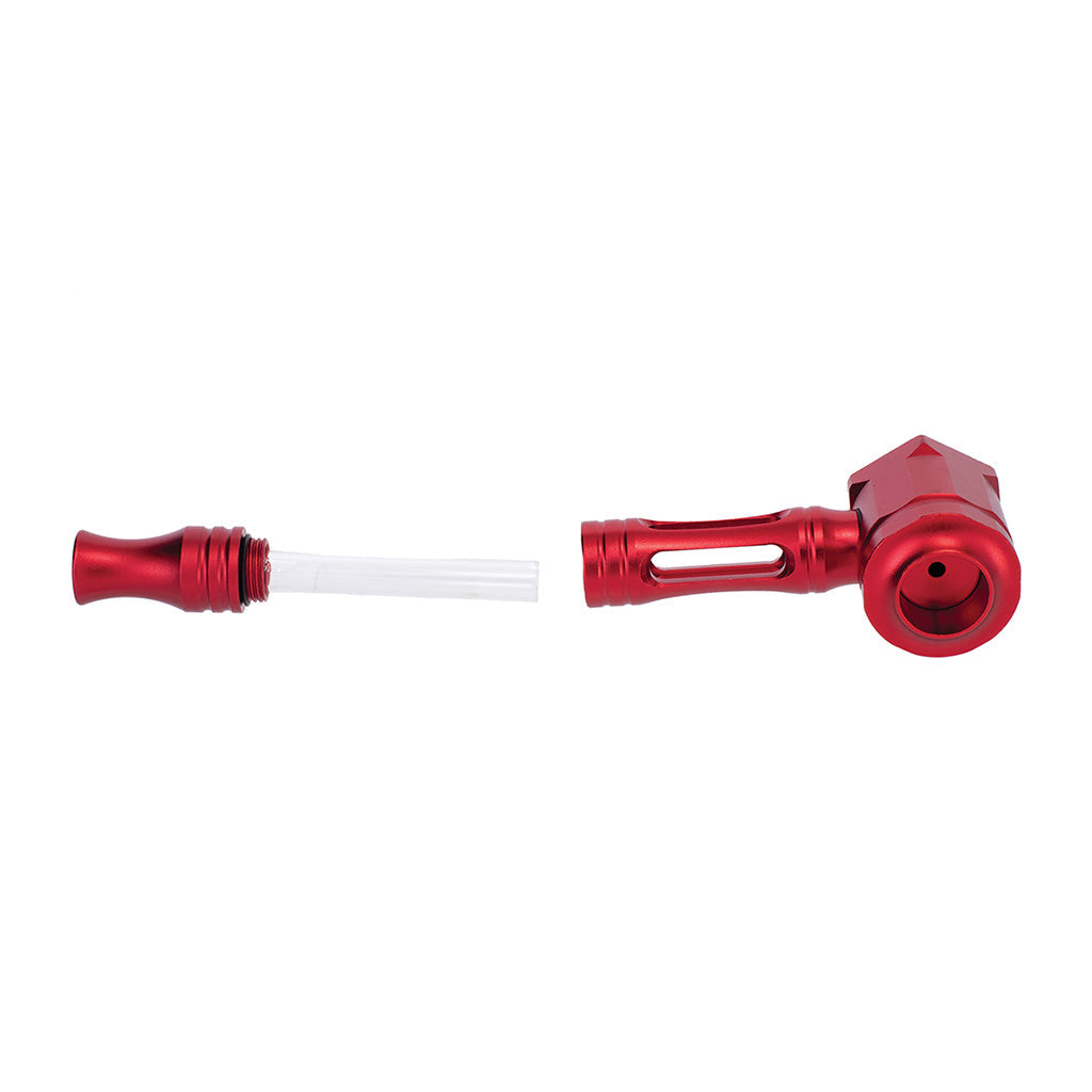 Hex Chamber Aluminum Glass Pipe