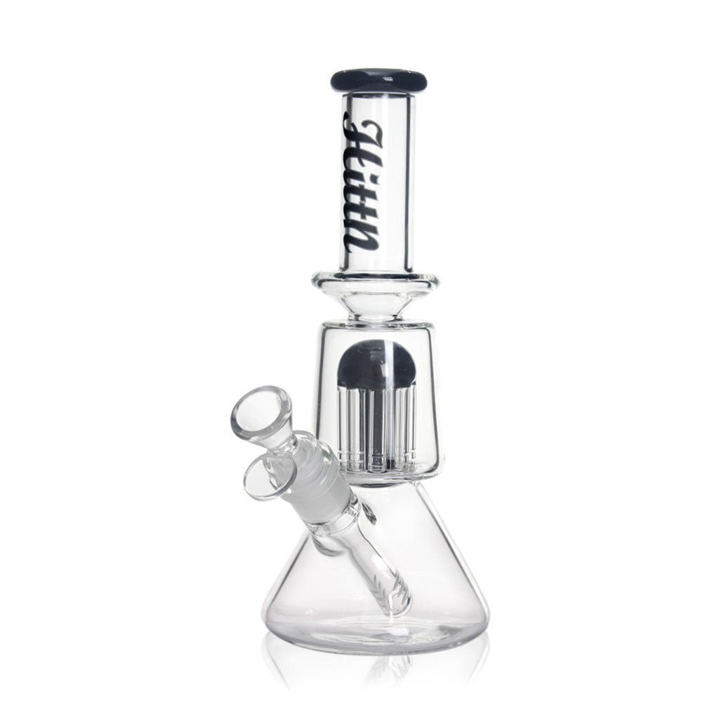 Hittn 8-Arm Tree Perc Beaker Bong With Splash Guard