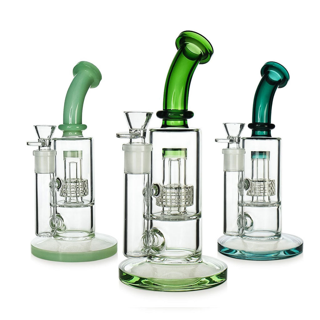 Hittn Barrel Perc Bent Neck Bong