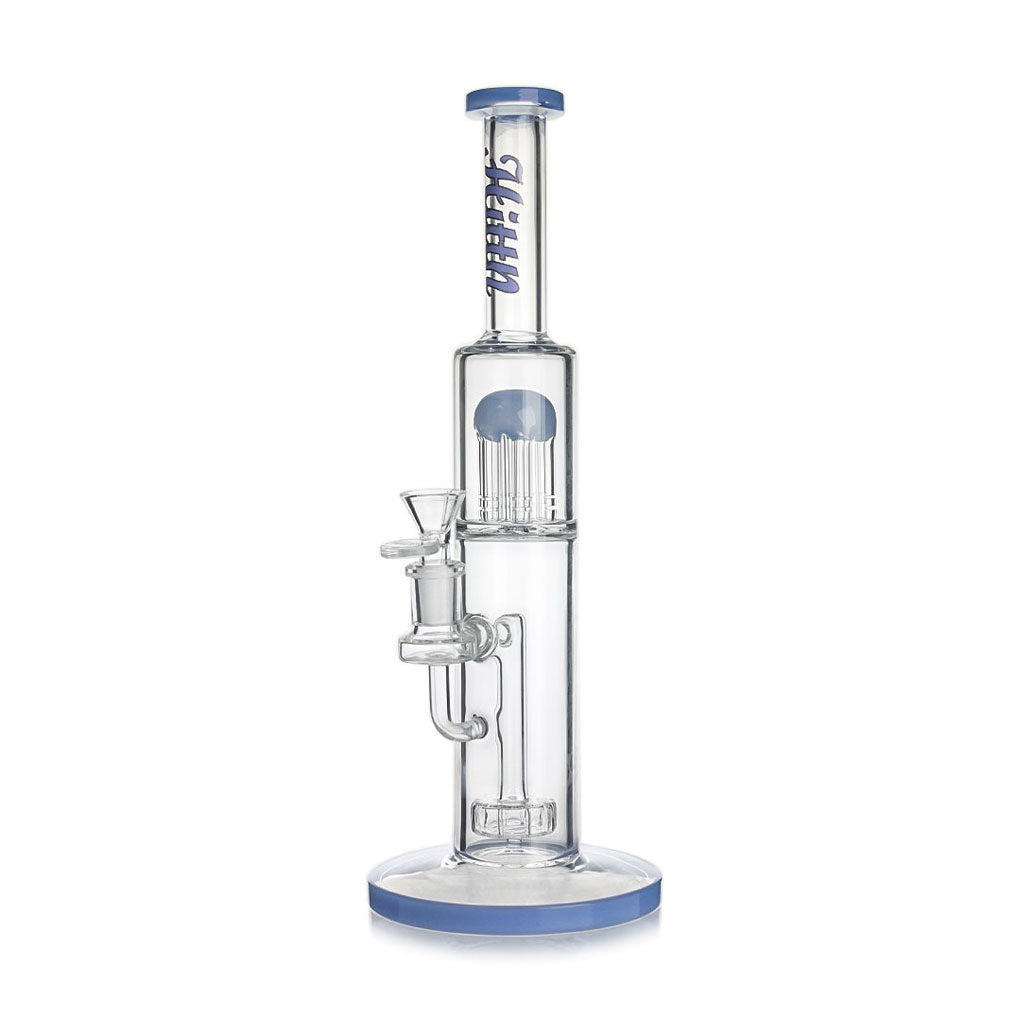 Hittn Double Chamber Showerhead & Tree Arm Perc Straight Bong