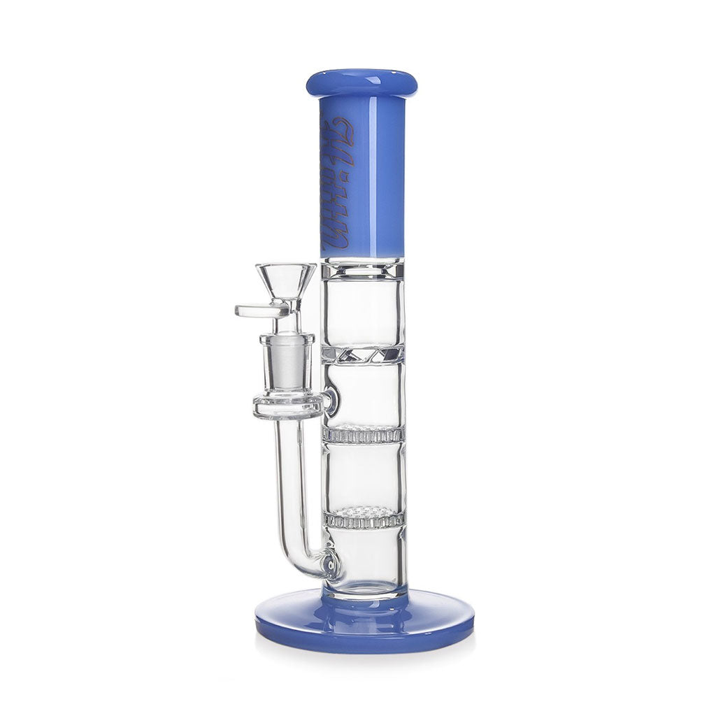 Hittn Double Honeycomb With Turbine Perc Straight Tube Bong