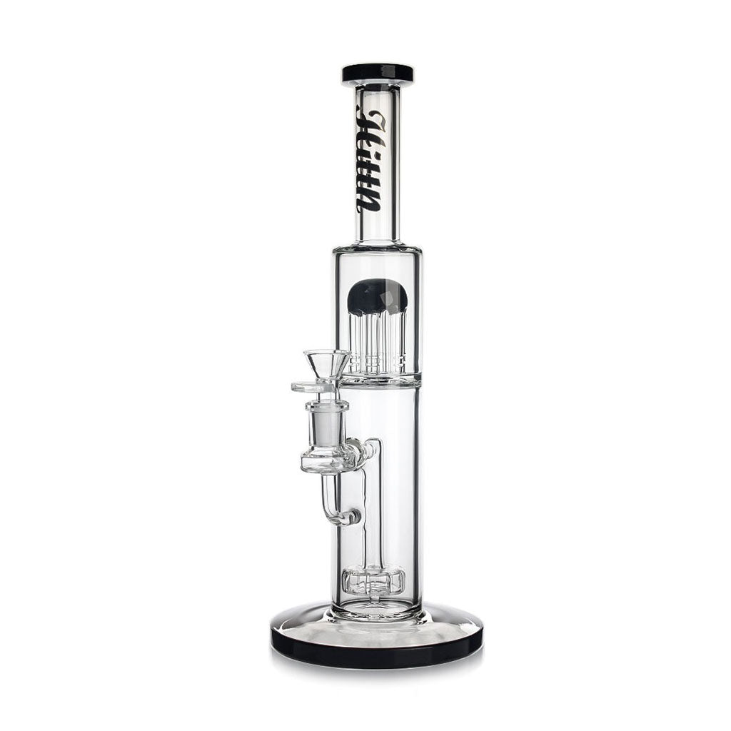 Hittn Double Chamber Showerhead & Tree Arm Perc Straight Bong