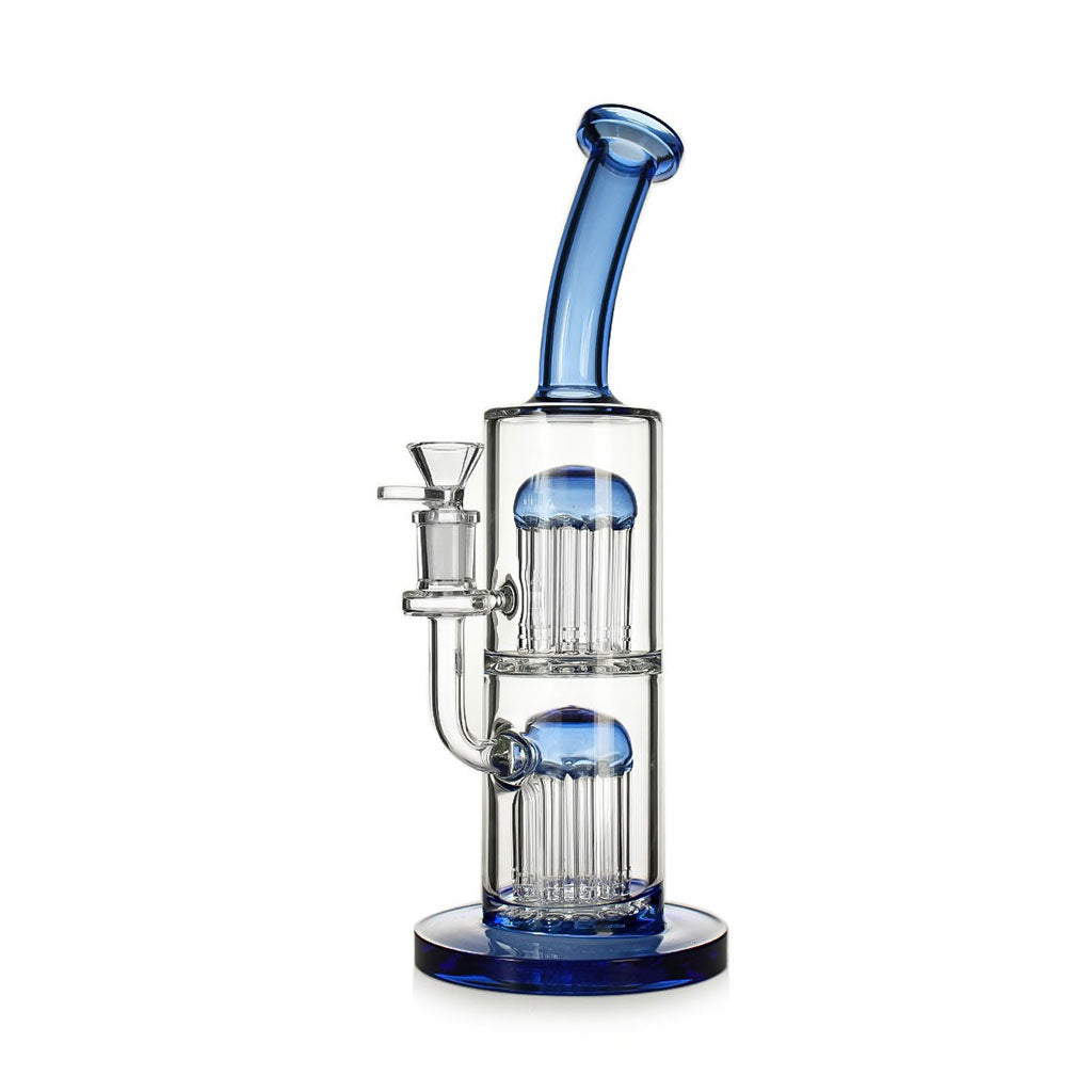 Double Tree Perc Bent Neck Bong
