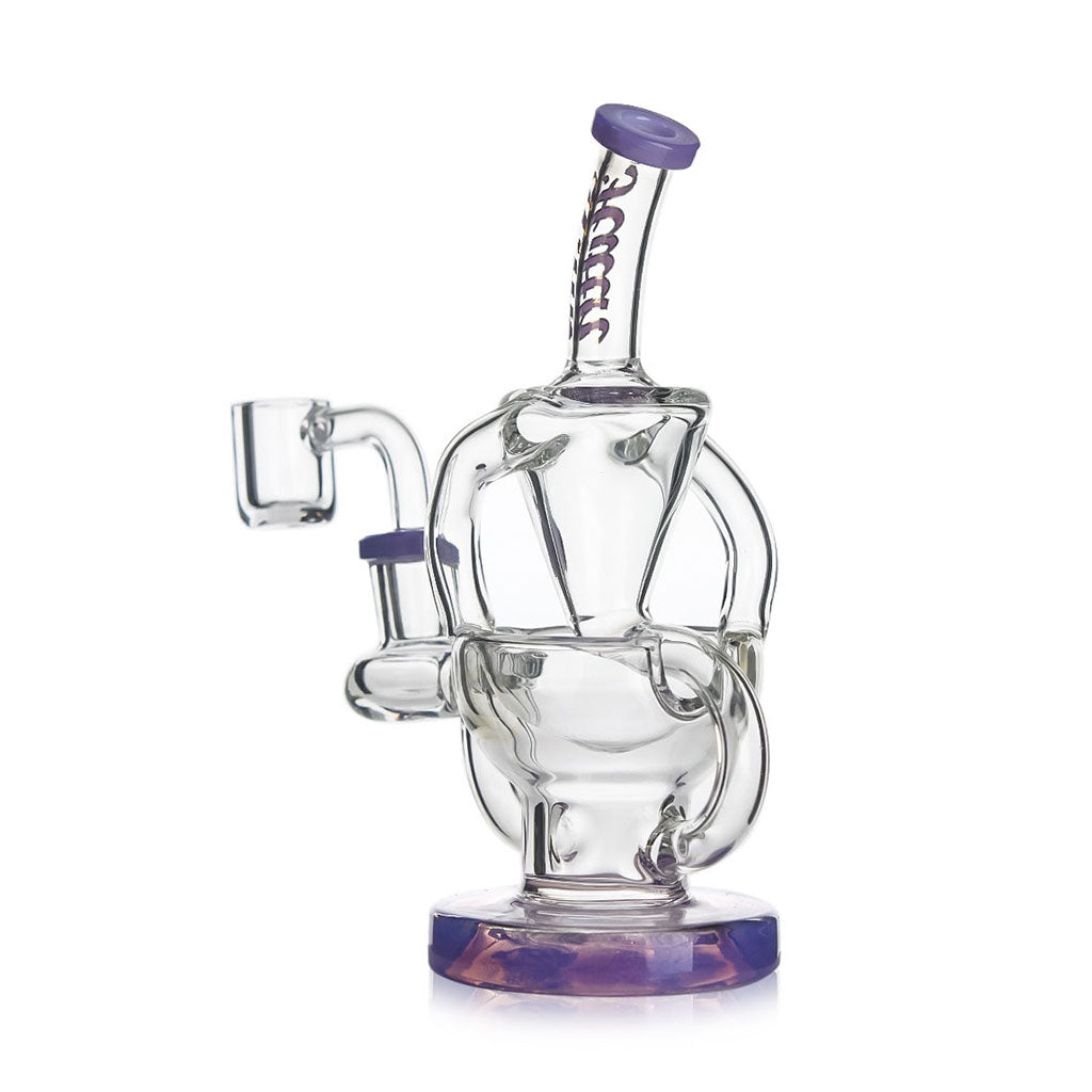 Hittn Glass Bent Neck Recycler Dab Rig