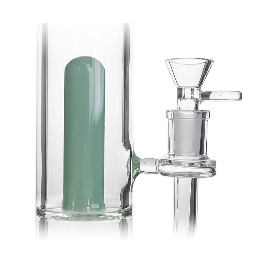 Hittn Straight Tube Bong With Showerhead Perc & Splash Guard