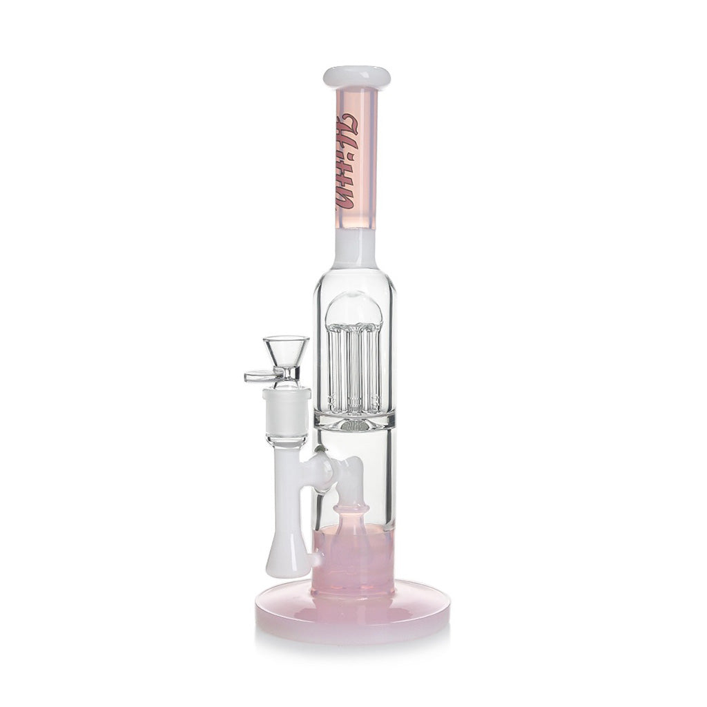 Hittn Showerhead 6-Arm Tree Perc Straight Tube Bong