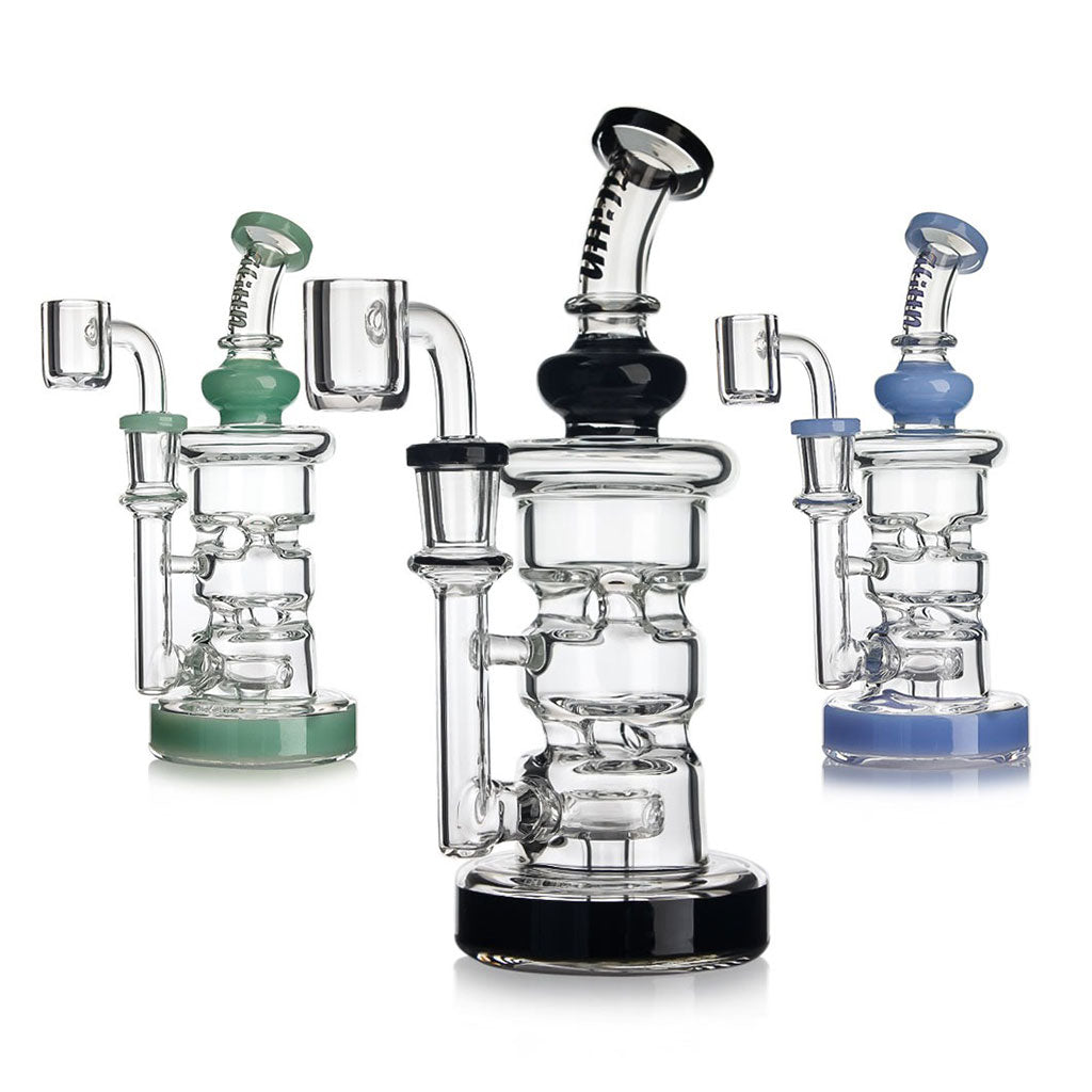 Hittn Triple Chamber Disc Perc Recycler Dab Rig