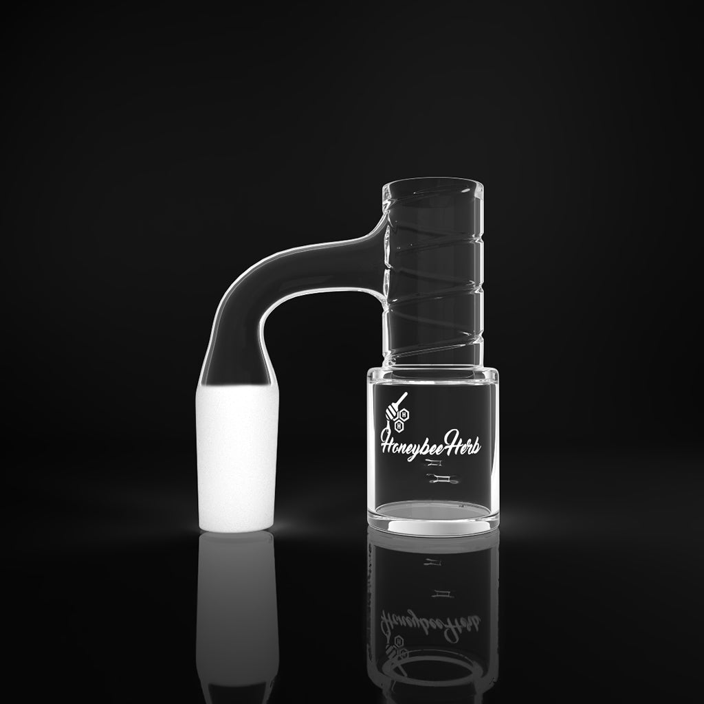 Honey Chamber Whirlwind Quartz Banger - 90° Degree | Bl