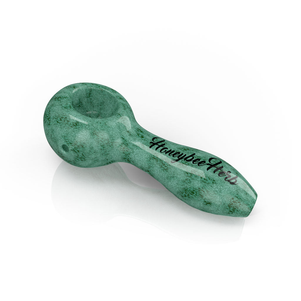 Honeybee Herb Frit Speckled Spoon Pipe