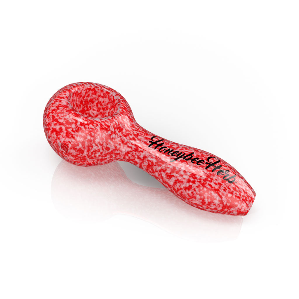Honeybee Herb Frit Speckled Spoon Pipe